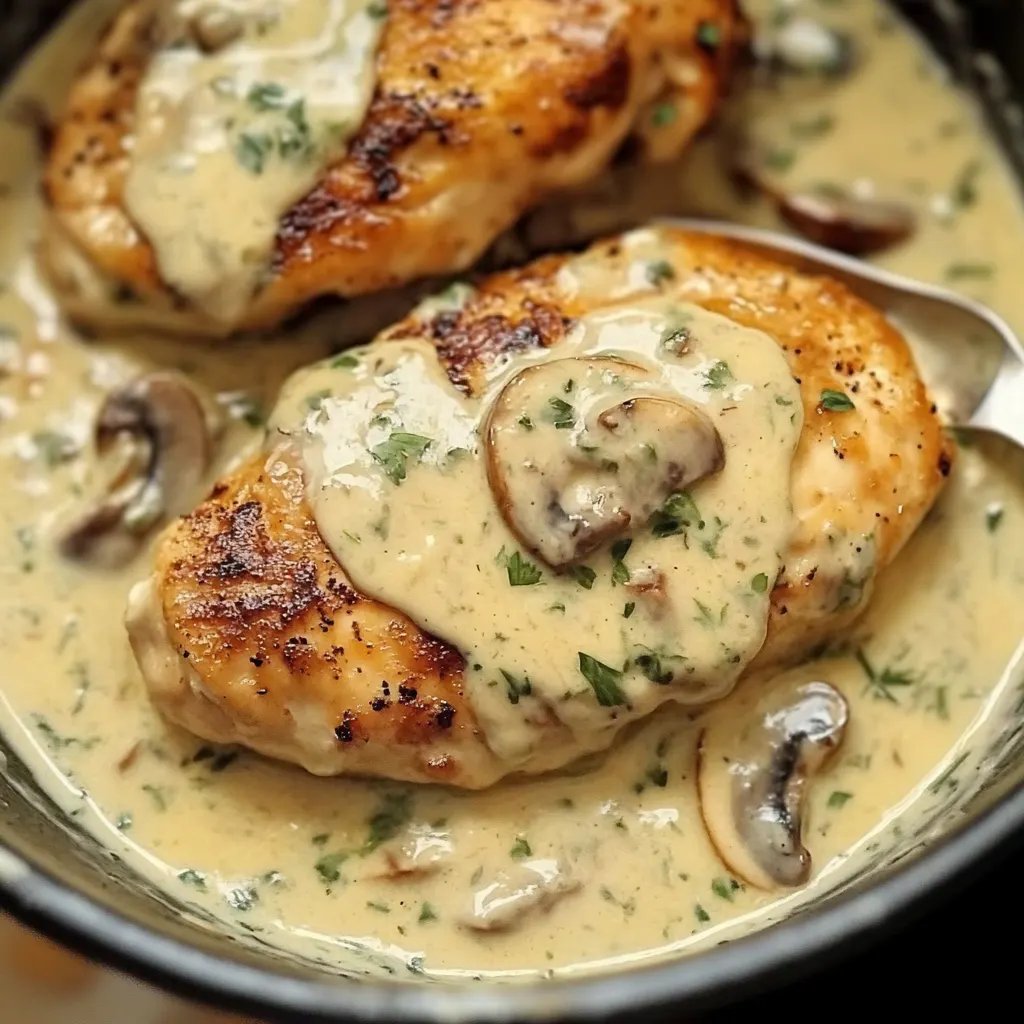 Creamy Garlic Mushroom Chicken