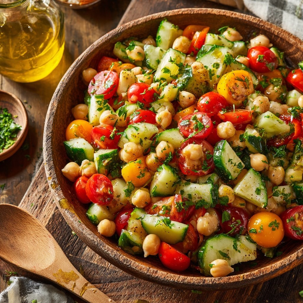 Healthy Mediterranean Chickpea Salad