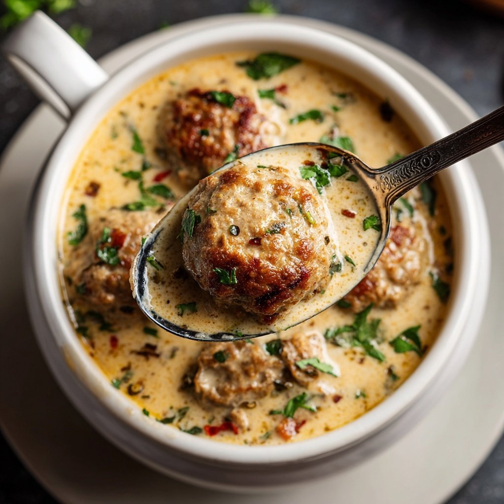 Creamy Italian Meatball Soup - Succulent Recipes