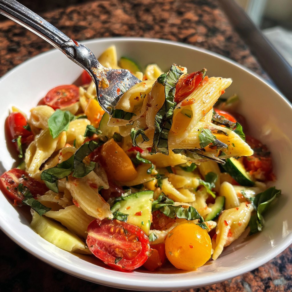 Quick Pasta Salad Lunch for Work