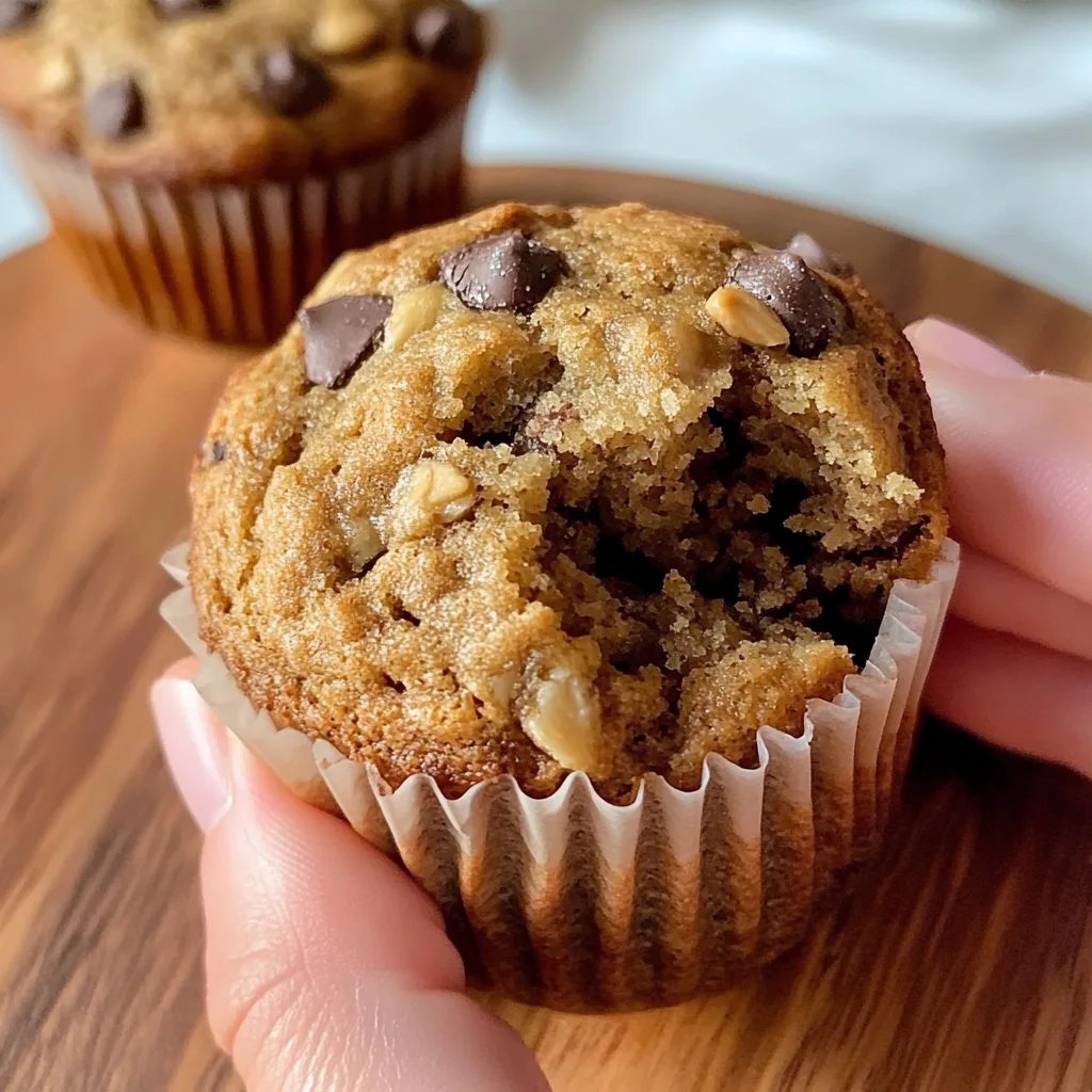 Healthy Peanut Butter Banana Muffins