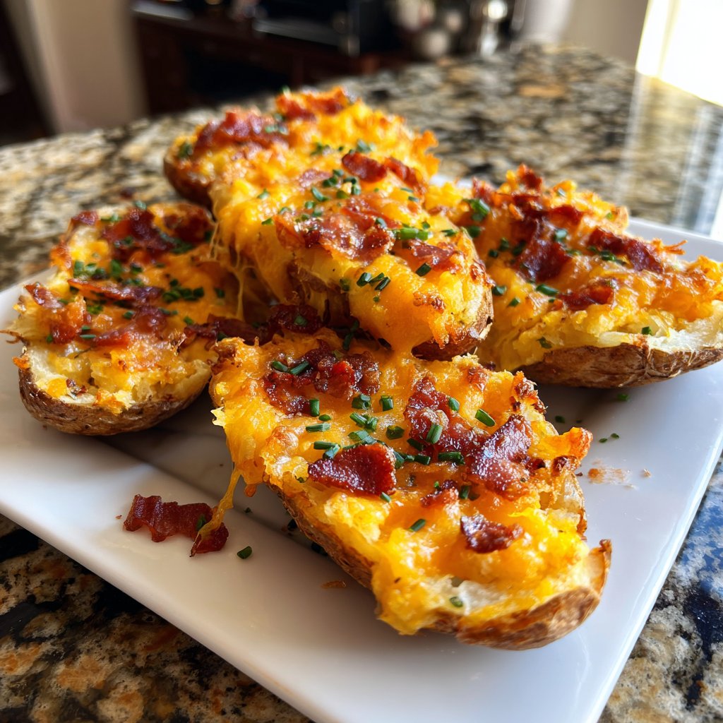 Super Bowl Food Loaded Potato Skins