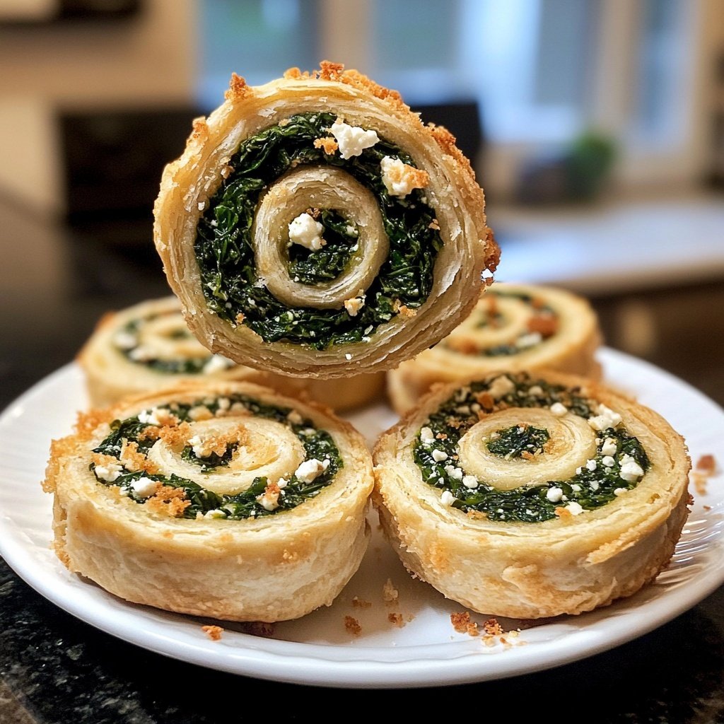 Spinach and Feta Pinwheels, gluten-free