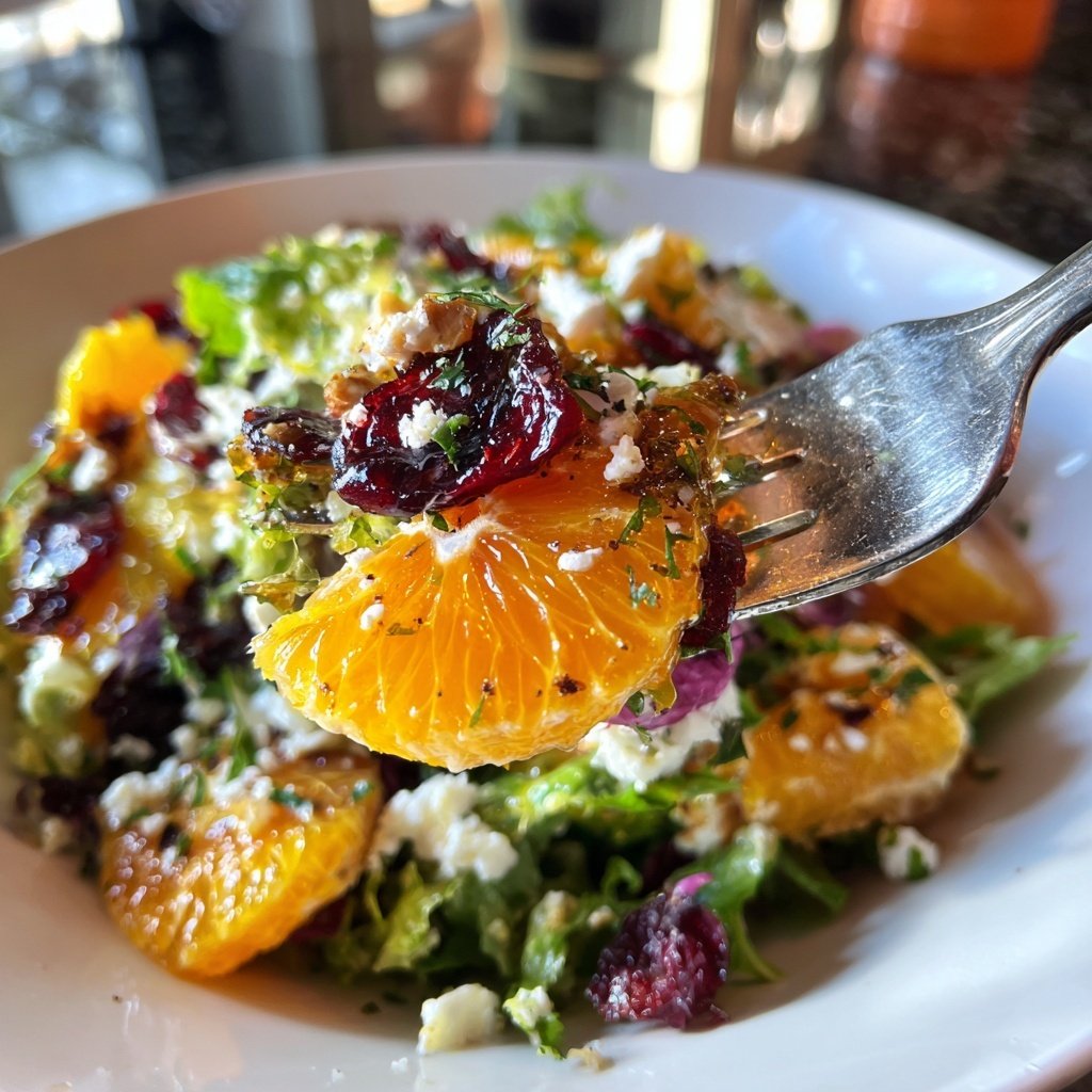 Mandarin Orange Salad with Cranberries + Feta