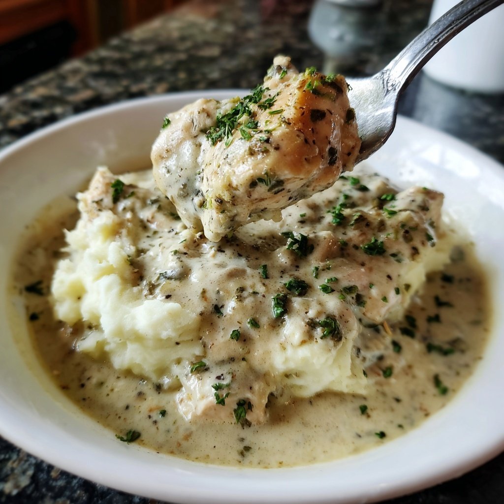 Comfort Food Creamy Chicken and Mashed Potatoes