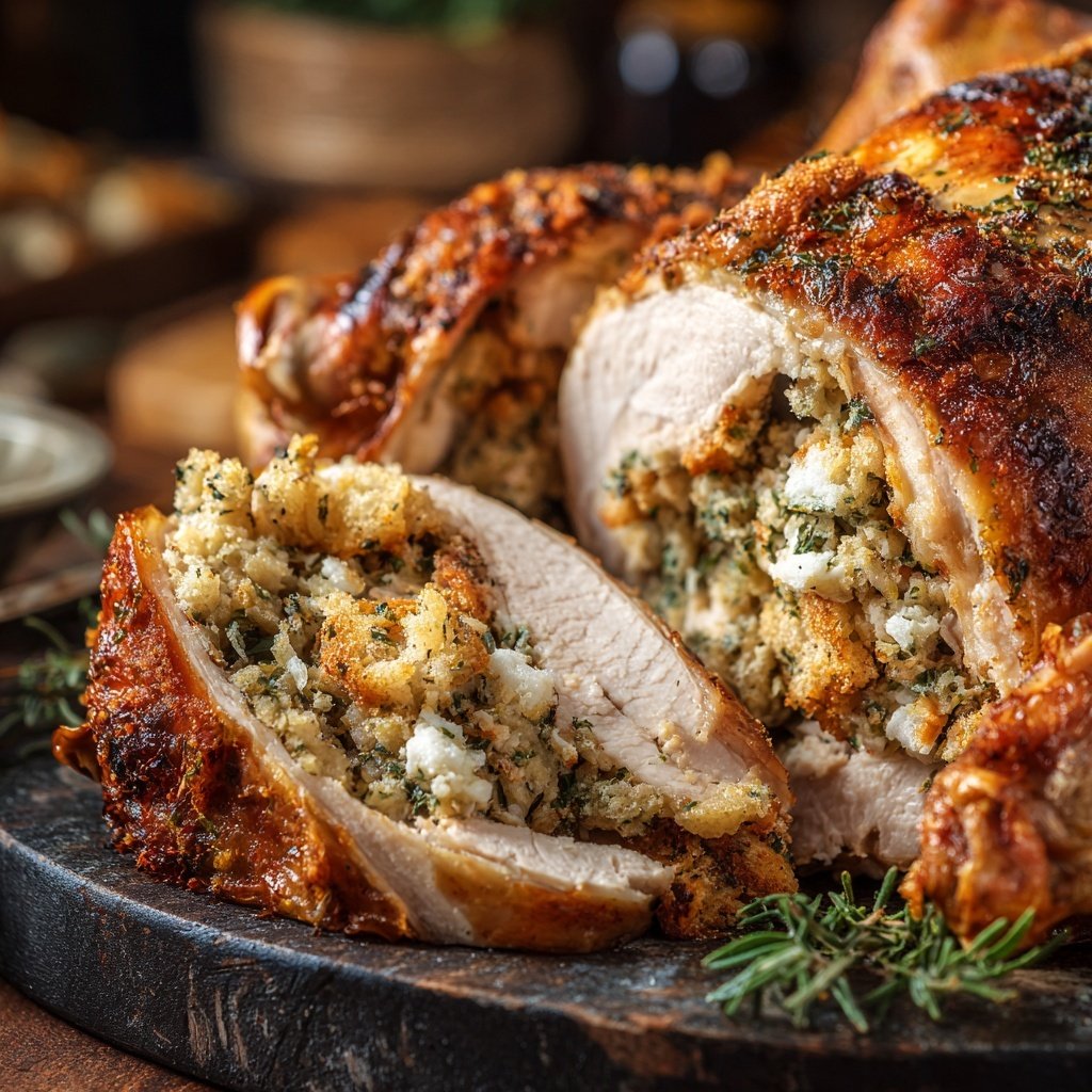 Seasonal & Festive Thanksgiving Herb Stuffed Turkey