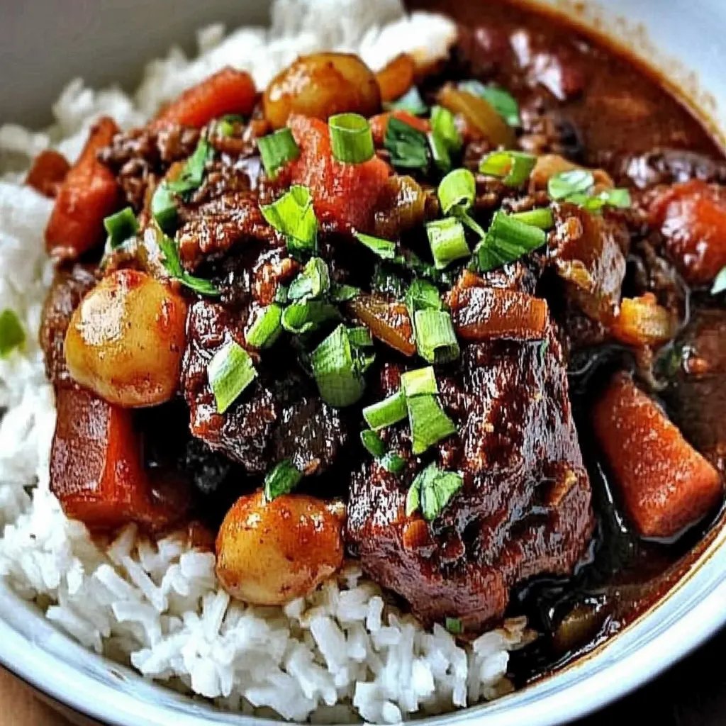 Jamaican Beef Stew With Rice